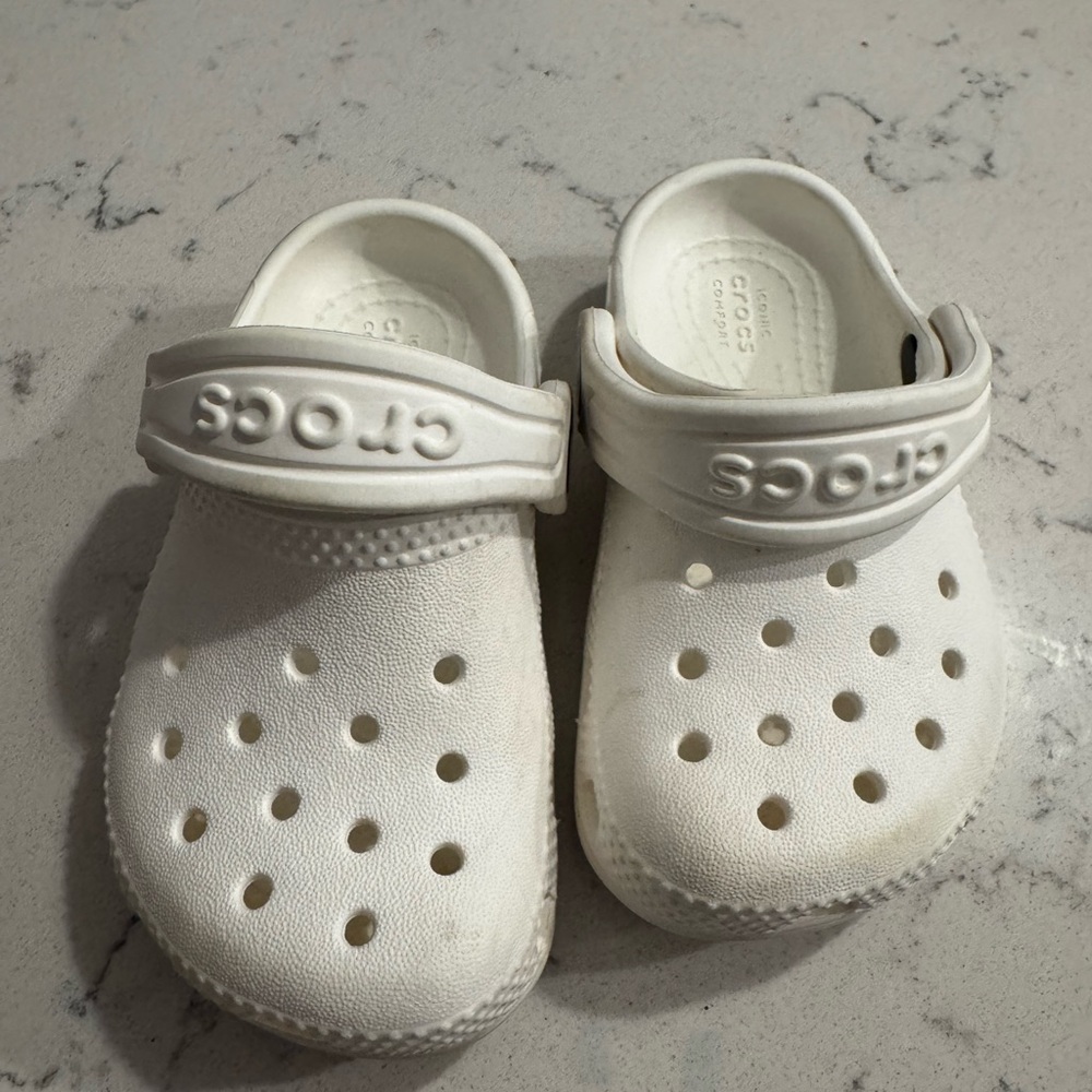 CROCS White Sandals Foam Comfort - Toddler